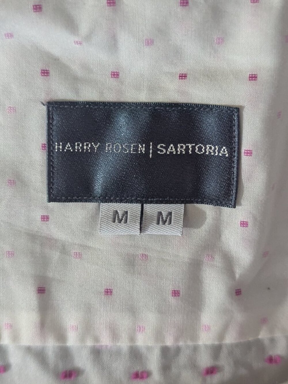 ​Harry Rosen Sartoria Women’s Tailored Blouse White Pink Size M - Picture 7 of 7
